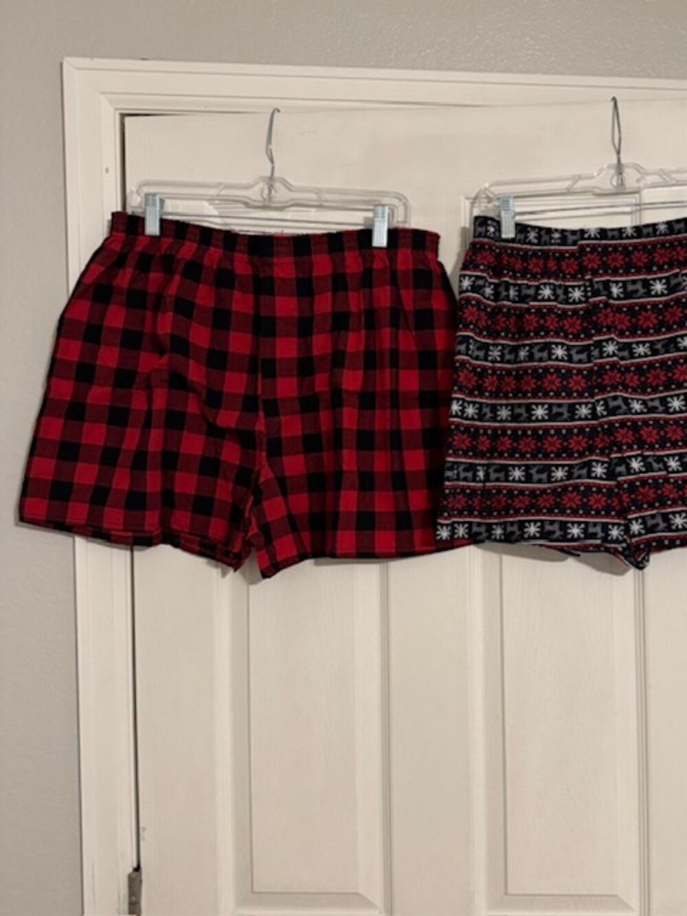 NWOT Two Fruit of the Loom Men's Christmas Themed Boxer Shorts, Size XL